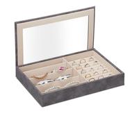 Relaxdays Portagioie con coperchio trasparente