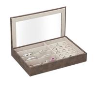 Relaxdays Portagioie con coperchio trasparente