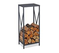 (TG. HLP80,5x34x25 cm) Relaxdays Portalegna in Metallo, HxLxP: 80,5x34x25 cm, Sc