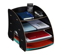 Relaxdays Portalettere a 4 scomparti in MDF