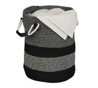 Relaxdays Portaoggetti in cotone nero e grigio