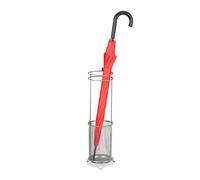 Relaxdays Portaombrelli in Acciaio, Contenitore per Bastoni e Ombrelli, HxD: 52,5 x 16 cm, Design Moderno, Argentato