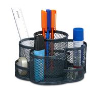 Relaxdays Portapenne antracite con 7 scomparti