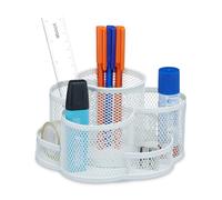 Portapenne scrivania ufficio 7 scomparti box portamatite girevole desk organizer