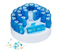 Relaxdays Portapillole mensile da 124 scomparti