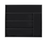 Portaposate da cassetto Divisore per utensili 5 scomparti Nero 620 g