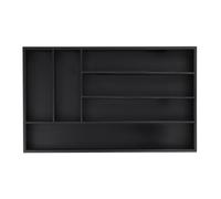 Portaposate da cassetto Divisore per posate 6 scomparti Nero 0,8 kg