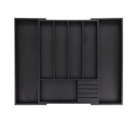 Portaposate da cassetto Organizer per posate 5 scomparti Nero 1,7 kg