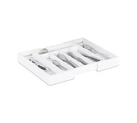 Portaposate da cassetto in bambù inserto divisorio per cassetti cucina bianco
