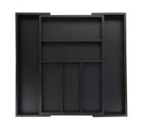 Relaxdays Organizer portaposate da cassetto 5 scomparti Nero Regolabile