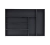 Relaxdays Portaposate da cassetto nero 6 scomparti