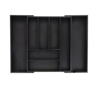 Portaposate da cassetto Organizer per utensili 6 scomparti Regolabile Nero