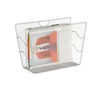 (TG. 17x39x27 cm) Relaxdays 10022510_55 Portariviste Mesh Cesto Portadepliant da