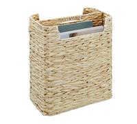 Relaxdays Portariviste da terra Terra – giacinto d'acqua intrecciato, 2 scomparti, 38x32x18 cm