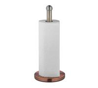 Relaxdays Portarotolo da Cucina, Porta Rotolone Carta Assorbente da Casa, Acciaio Inox, HxD 35x15 cm, Argentato Bronzato, 35 x 15 cm