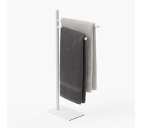 Piantana Porta Asciugamani Bagno 2 Aste Mobili Portasciugamani 78,5x33,5x14 cm