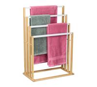 Relaxdays Portasciugamani a 4 aste in bambù