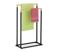 Portasciugamani Bagno Piantana Porta Asciugamani Doccia Bambù HLP: 76x45x21,5 cm