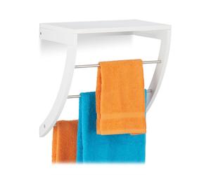 Relaxdays Portasciugamani da parete bianco