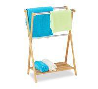 Relaxdays Portasciugamani da terra in bambù