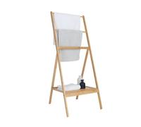 Relaxdays Portasciugamani in bambù con ripiano