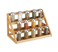 Portaspezie Organizer per spezie 3 ripiani Bambù naturale Portaspezie da tavolo