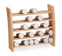 Portaspezie Organizer per spezie Scaffale da cucina 5 ripiani Naturale