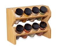 Portaspezie da cucina in legno Organizer per spezie 8 barattoli Salvaspazio