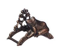 Relaxdays Portatubo da Parete, Sostegno in Ghisa da Appendere con Rana Decorativa, Vintage, 18,5x26,5x16,5 cm, Bronzo