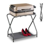Relaxdays Portavaligie in acciaio con piano scarpe