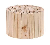 Relaxdays Portavasi in Legno d'Abete Non Trattato, Rotondo, Sgabello per Piante e Fiori, Indoor, HxD: 20x30 cm, Naturale