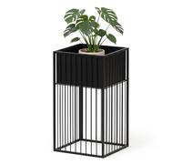 Relaxdays Portavaso metallo nero