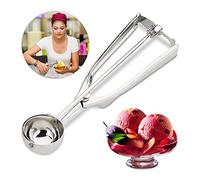 Relaxdays, Argento Porzionatore per Gelato, in Acciaio Inox, Anche per Frutta e Impasti, Cucchiaio Dosatore ∅ 39 mm