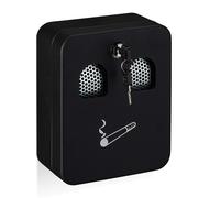 Relaxdays Posacenere da Muro per Esterno, Ceneriera con Chiave e Materiale Monta