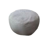 Relaxdays, Corda, HxD: 35 x 50 cm, Imbottitura in polistirolo, Cuscino Rotondo, Sgabello, Pouf, Grigio Chiaro, Poliestere, Cotone, Plastica, 35 x 50 x 50 cm
