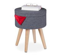 Sgabello alto e contenitore portaoggetti Pouf rotondo 150 kg Puff rotondo