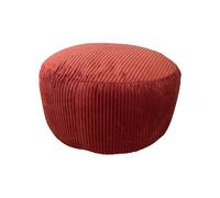 Relaxdays Pouf, cord, HxD: 35 x 50 cm, imbottitura in polistirolo, cuscino rotondo, hocker da salotto, pouf, ruggine