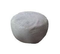 Relaxdays Pouf, corda, HxD: 35 x 50 cm, imbottitura in polistirolo, cuscino rotondo, sgabello, pouf, grigio chiaro