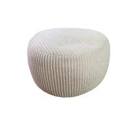 Relaxdays Pouf, corda, HxP: 25 x 35 cm, imbottitura in polistirolo, cuscino rotondo da terra, hocker, pouf, beige