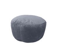 Relaxdays Pouf, corda, HxP: 35 x 50 cm, imbottitura in polistirolo, cuscino da terra, sgabello, pouf, grigio scuro