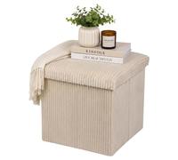 Relaxdays Pouf cubo pieghevole velluto