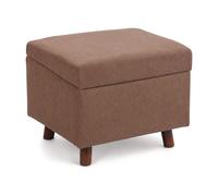 Relaxdays Pouf in velluto con contenitore