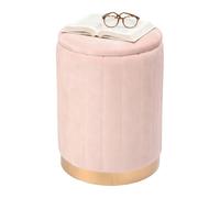 Relaxdays Pouf in velluto con spazio per riporre