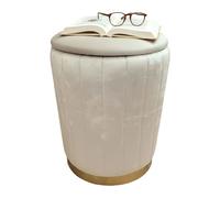 Relaxdays Pouf in velluto con spazio per riporre