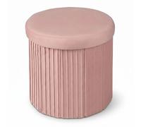 Relaxdays Pouf in velluto con storage