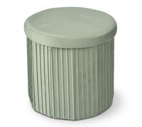 Relaxdays Pouf in velluto con storage