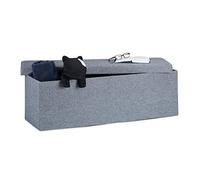 (TG. 114 x 38 x 38 cm) Relaxdays Pouf Pieghevole HxLxP 114 x 38 x 38 cm, Panca c