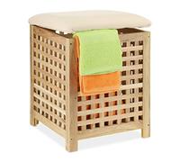 Pouf portabiancheria Sgabello multifunzionale Box per asciugamani 45 litri