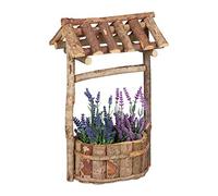 Pozzo decorativo in legno Fontana ornamentale Cestino per piante 1,1 kg 43 cm