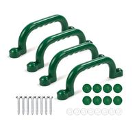 Relaxdays presine per Arrampicata Set da 4, Max 100 kg, per Torre e Letto soppalco, incavi ergonomici, Verde, 24 cm